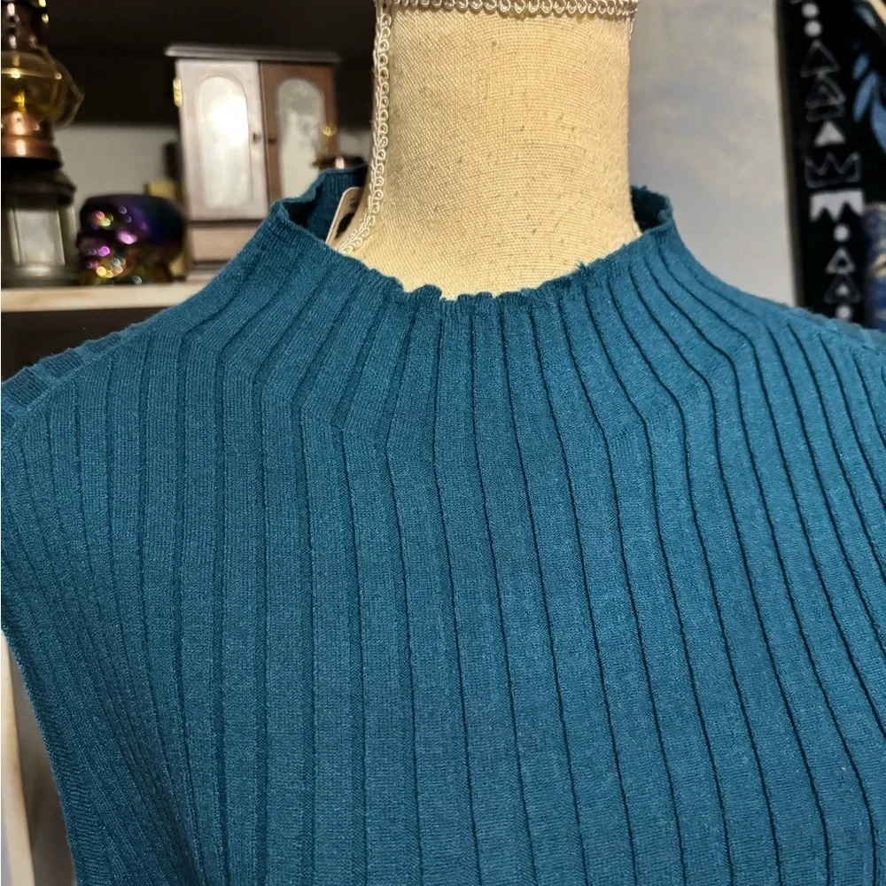 Joe Fresh Sleeveless Blue Maxi Dress turtleneck xl - Picture 3 of 12